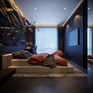 Oak Veneer Sleigh Bed Frame, Double
