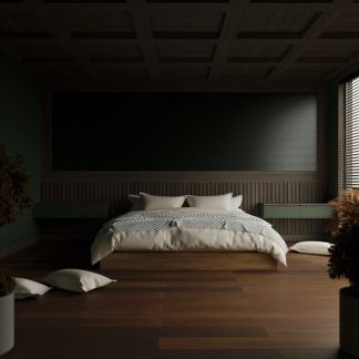 Solid Oak Sleigh Bed Frame, Super-King
