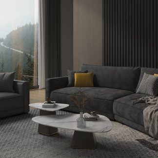 Traditional Boucle Sofa, 2-Seat